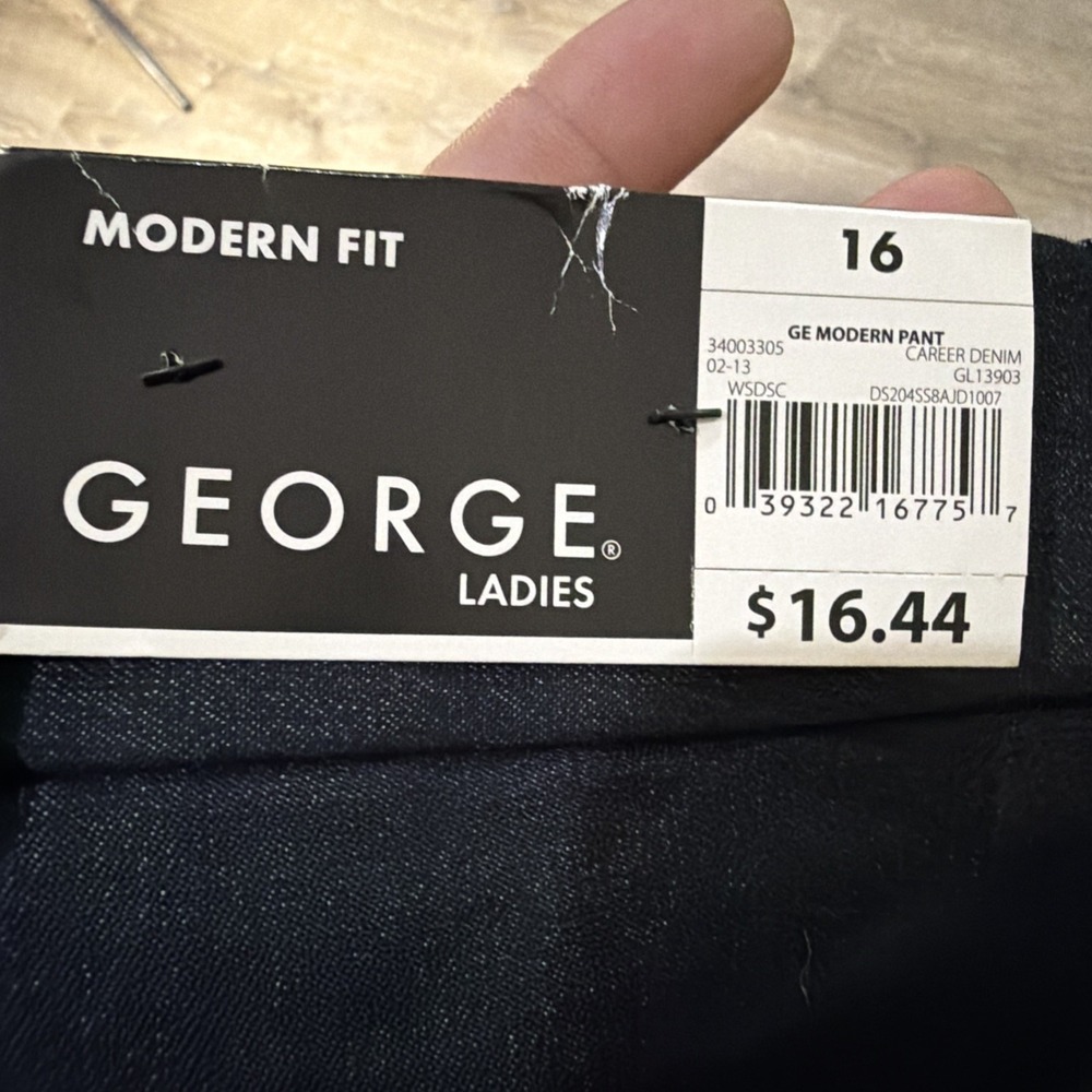 George Modern Fit Dress Pants Size 16 Dark Blue Woman's - Picture 9 of 9